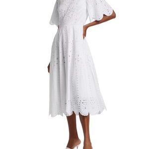 Jason Wu White Eyelet Midi Dress